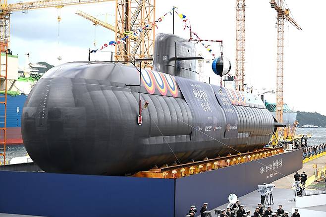 2025년 장영실함의 진수식. [사진 해군본부 정훈공보실]