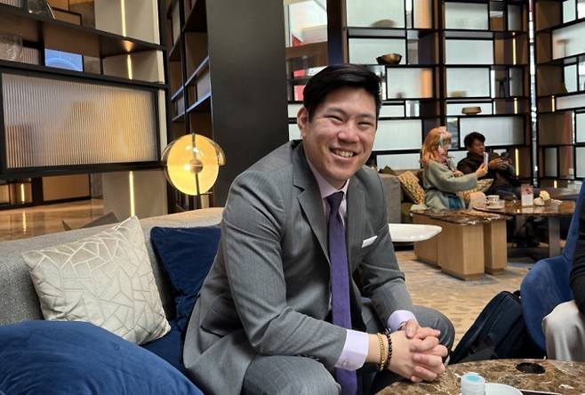 크리스 인 플룸네트워크 CEO는 한국 STO 시장의 핵심 과제는 유동성이라고 짚었다. 사진은 크리스 인(Chris Yin) 플룸네트워크 CEO. /사진=플룸네트워크