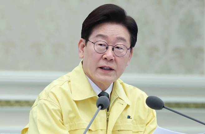 이재명 대통령이 23일 청와대 영빈관에서 열린 제59차 중앙통합방위회의에서 발언하고 있다. 2026.3.23 청와대통신사진기자단