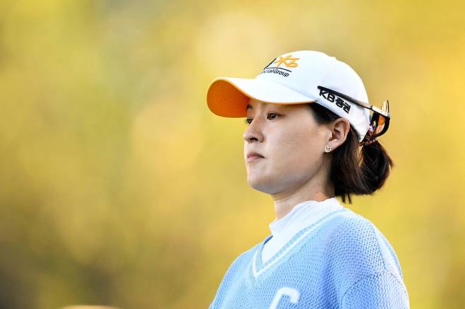 티샷을 준비하고 있는 전인지. 사진 제공=AFP연합뉴스