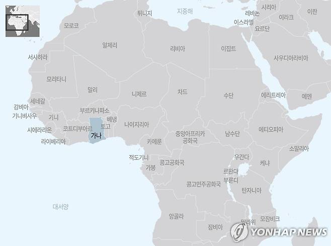 아프리카 가나 지도 [제작 양진규]