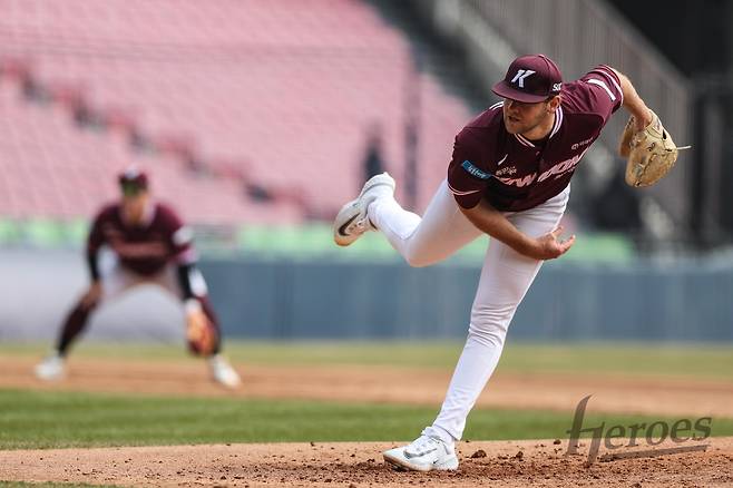 24일 LG 트윈스전에 선발 투수로 등판한 네이선 와일스(27)  [키움 히어로즈 제공. 재판매 및 DB 금지]