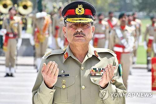 무니르 파키스탄 국방군 총사령관 [AFP 연합뉴스. 재판매 및 DB 금지]