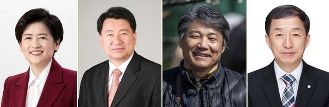 강은희 대구시교육감, 서중현 전 서구청장, 임성무 전 전교조 대구지부장, 김사열 경북대 명예교수.(왼쪽부터)