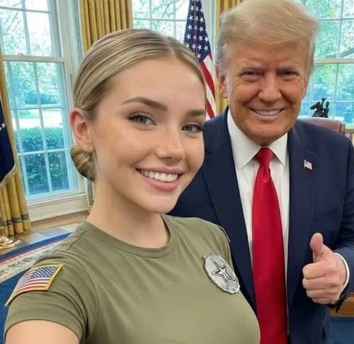 '트럼프와 셀카' 올린 AI 조작 미 여군의 인스타그램 업로드 사진 〈사진=인스타그램 캡처〉