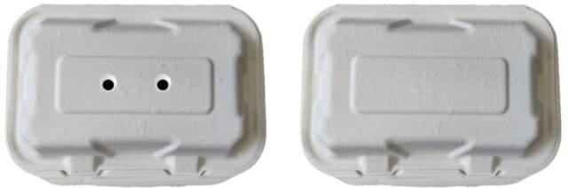 가짜 눈이 있는 식품 용기와 없는 식품 용기의 모습 (사진=로라 캘리 CC BY)