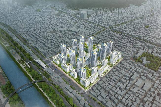 서울시가 신속통합기획을 확정한 광진구 중곡동 254-15 일대 주택정비형 개발사업 조감도. 이 일대에는 총 2200가구의 아파트가 들어서게 된다. 서울시 제공