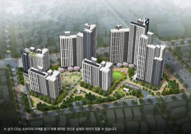 두산위브 더센트럴 수원 조감도. 두산건설