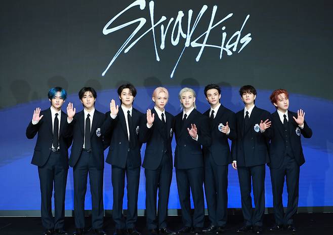 스트레이 키즈(Stray Kids) 리노(왼쪽부터), 한, 아이엔, 필릭스, 방찬, 현진, 승민, 창빈. /뉴스1