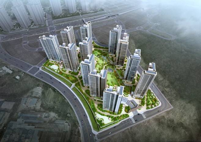 <아산탕정자이 메트로시티 조감도>