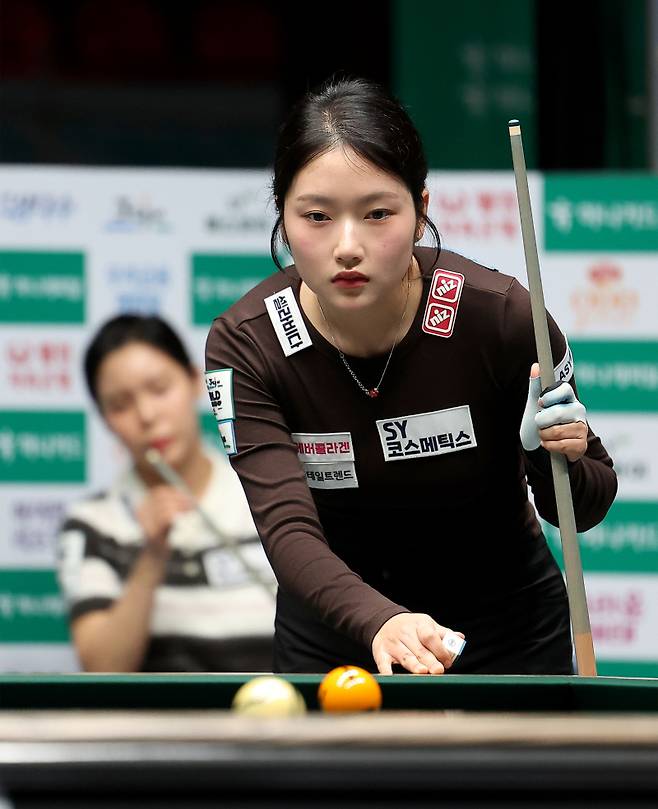 2023~24시즌 우선등록으로 LPBA에 데뷔한 한지은. 사진=PBA