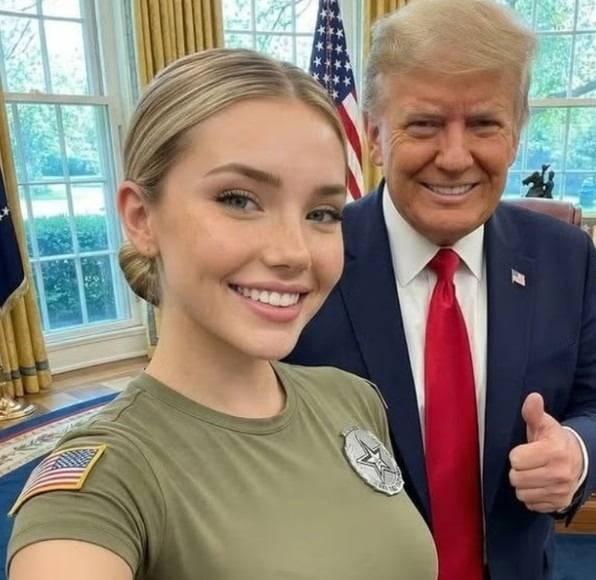 '트럼프와 셀카' 올린 AI 조작 미 여군의 인스타그램 업로드 사진