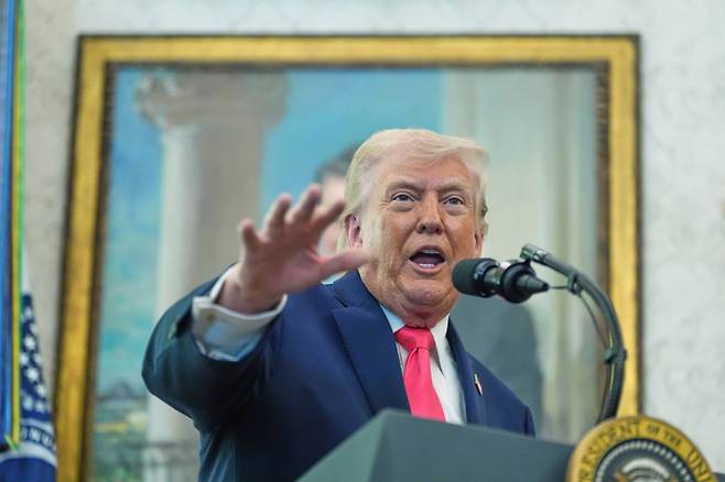 도널드 트럼프 미국대통령. AP 연합뉴스