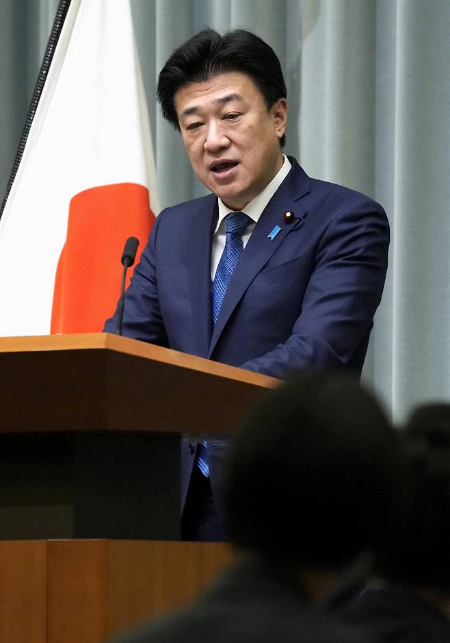 기하라 미노루 일본 관방장관 [로이터]