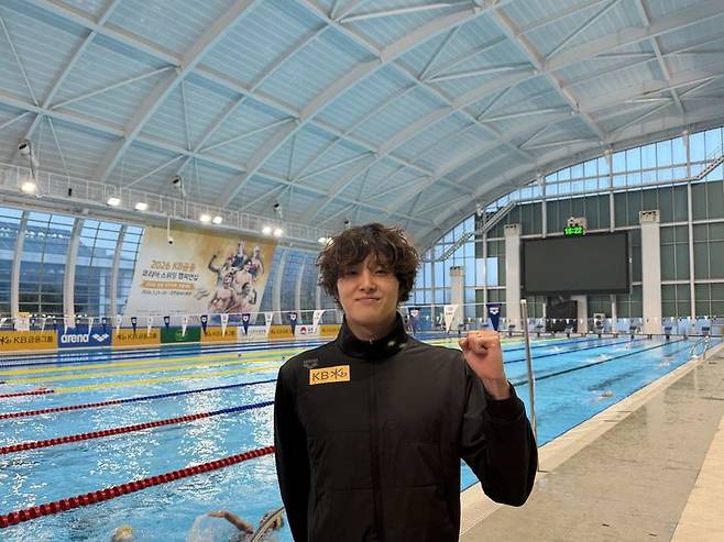 [서울=뉴시스] 국가대표 선발전 남자 자유형 800ｍ에서 우승해 2관왕을 차지한 김우민. (사진=올댓스포츠 제공). 2026.03.25. *재판매 및 DB 금지