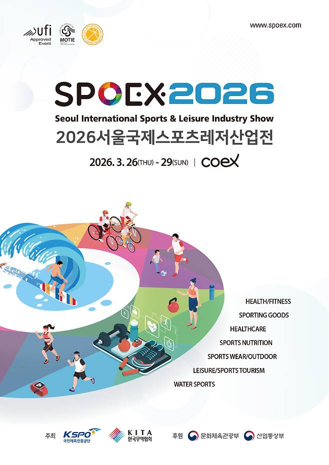2026 서울국제스포츠레저산업전(SPOEX 2026) 포스터. 국민체육진흥공단(KSPO) 제공