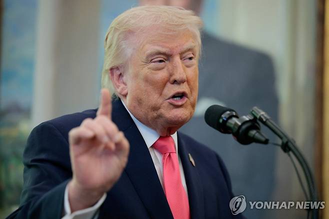 트럼프 대통령 [로이터 연합뉴스. 재판매 및 DB 금지]
