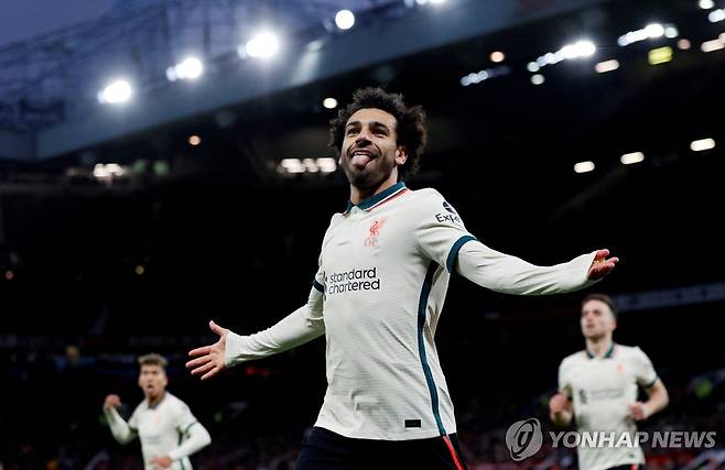 살라흐의 골 세리머니 모습. [로이터=연합뉴스 자료사진]