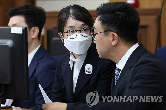 법정 출석한 김건희 [AP=연합뉴스 자료사진. 재판매 및 DB 금지]