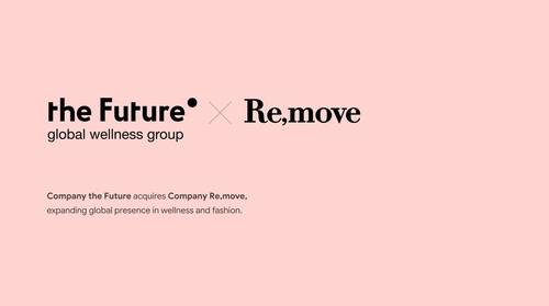 ▲더퓨처가 여성 언더웨어 브랜드 리무브를 인수해 여성 소비자를 더욱 적극적으로 공략한다.더퓨처와 리무브 기업 CI.사진=더퓨처