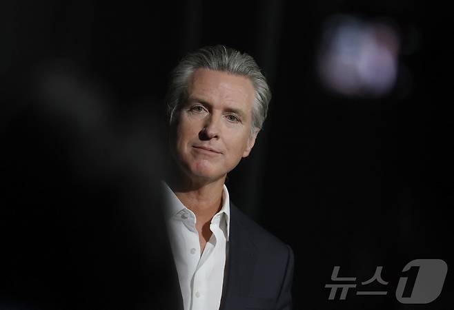 개빈 뉴섬 미국 캘리포니아 주지사. 2025.10.22. ⓒ 뉴스1 ⓒ AFP=뉴스1