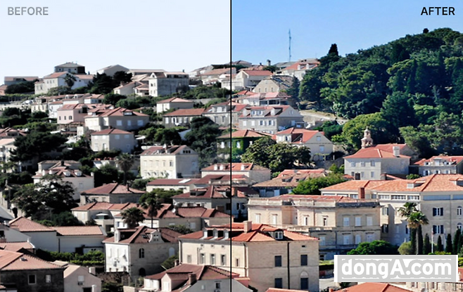 자체 사진 보정 시스템. 낫싱 제공