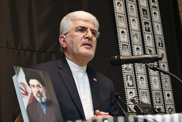 사이드 쿠제치 주한이란대사가 26일 서울 용산구 주한이란대사관에서 열린 미국ㆍ이란 전쟁 관련 사진전 및 다큐 상영 기자회견에서 취재진 질문에 답하고 있다. [연합뉴스]