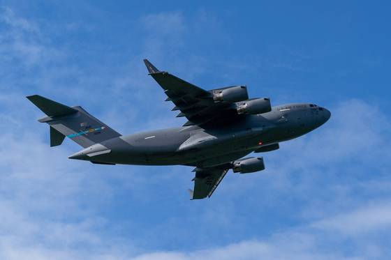 미 공군의 C-17A 글로브마스터 III 수송기. AFP=연합뉴스