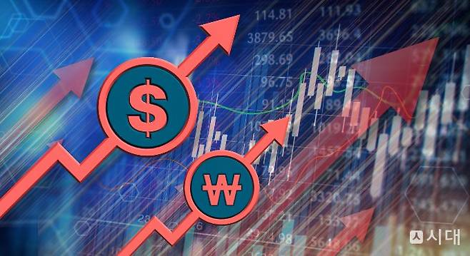 높아진 원/달러 환율이 보험사엔 달러 리스크로 누적되고 있다. /그래픽=강지호 기자