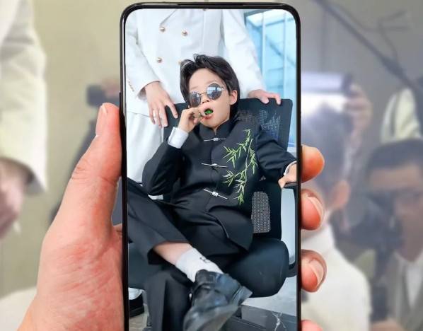 성인 역할을 맡은 아역배우 합성 사진 [샤오홍슈 캡처]