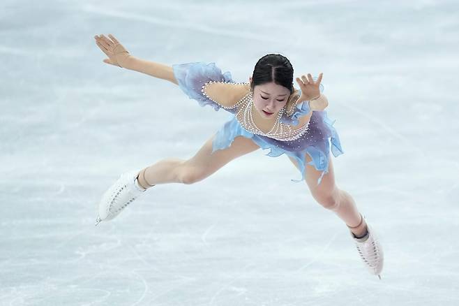 이해인이 26일 체코 프라하 O2 아레나에서 열린 2026 국제빙상경기연맹(ISU) 피겨스케이팅 세계선수권대회 여자 싱글 쇼트프로그램 연기를 펼치고 있다. 프라하 | AP연합뉴스