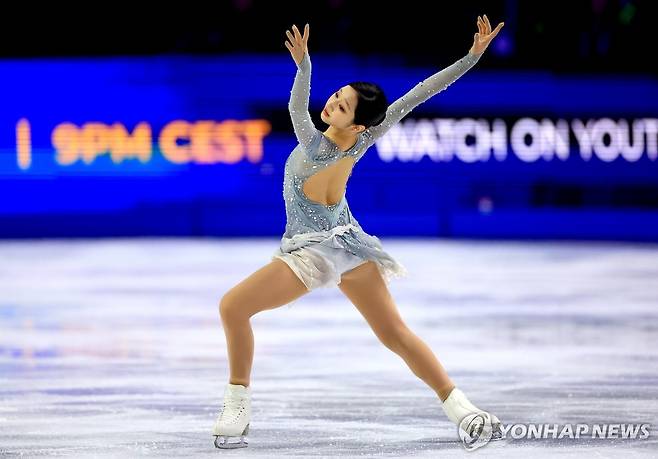 세계선수권대회에서 연기 펼치는 신지아 [EPA=연합뉴스]