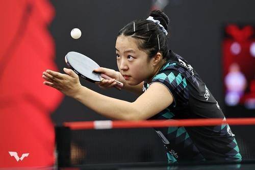 WTT싱가포르 여자 단식에 나선 신유빈의 경기 장면 [WTT 인스타그램 캡처. 재판매 및 DB 금지]