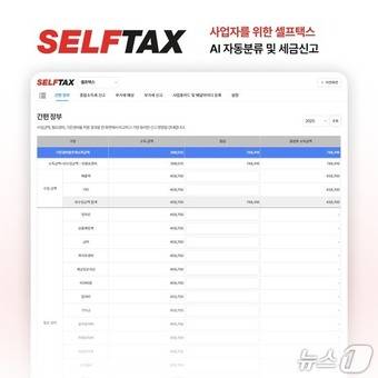 세무 IT 플랫폼 셀프택스 실행 이미지.
