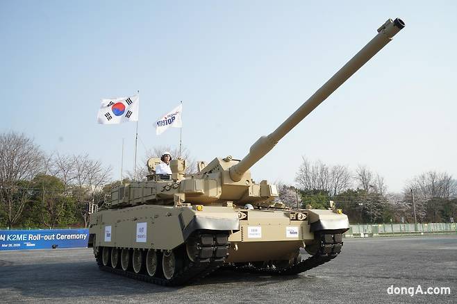 현대로템, 국산 파워팩 장착 ‘중동형 K2 전차(K2ME)’ 실물 공개… 국산화·성능 개선 병행