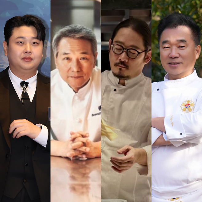 셰프 윤남도, 후덕죽, 김도윤, 박효남.사진=일간스포츠 DB, SNS 캡처