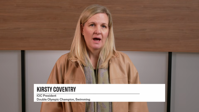 26일 커스티 코번트리 국제올림픽위원장이 유튜브를 통해 여성 부문 보호 정책을 설명하고있다. IOC Media 유튜브 캡처