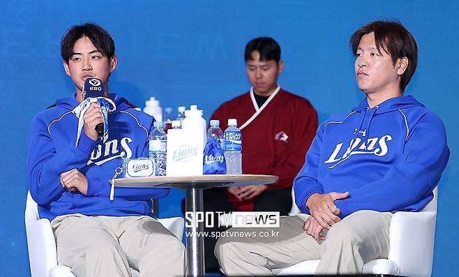 ▲ 왼쪽부터 구자욱, 강민호 ⓒ곽혜미 기자