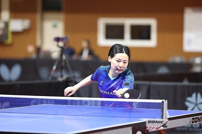 종별탁구선수권 여자 단식 경기에 나선 최효주 [대한탁구협회 제공. 재판매 및 DB 금지]