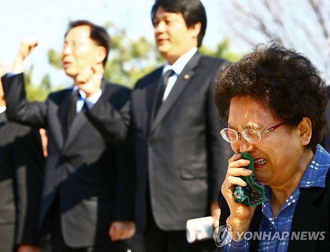 2007년 인혁당 재건위 사건 32주기 추모제 당시 강순희 씨 [연합뉴스 자료사진]