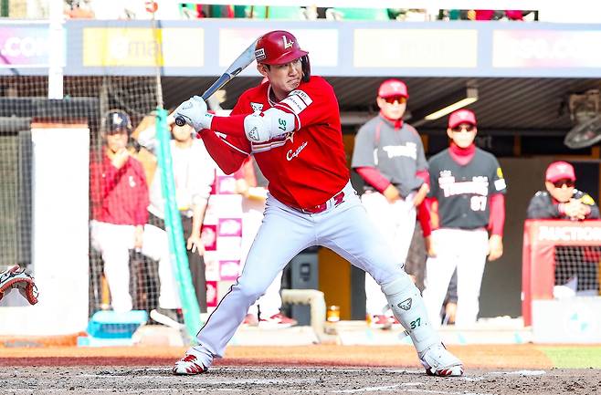 28일 KIA 타이거즈와 홈 경기에 교체 출전해 2안타 3타점 활약한 SSG 오태곤 [SSG 랜더스 제공. 재판매 및 DB 금지]