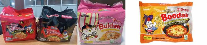 중국과 동남아시아에서 삼양식품의 '불닭'을 모방한 제품들./사진=온라인 커뮤니티