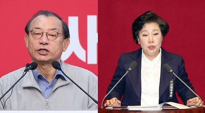 국민의힘 이정현 공천관리위원장(왼쪽)과 조배숙 호남동행특별위원회 위원장. (출처 : 뉴스1)