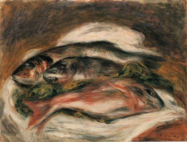 도난 당한 작품 중 하나인 르누아르의 ‘물고기’. 엑스 @MagnaniRocca 갈무리