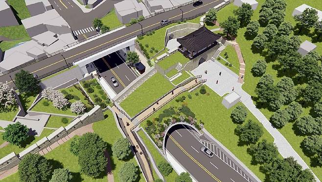 창의문 단절구간 지형회복사업 조감도 [종로구 제공. 재판매 및 DB 금지]