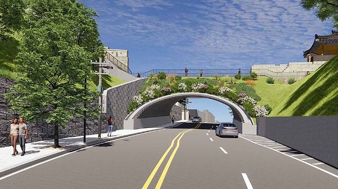 창의문 단절구간 지형회복사업 조감도 [종로구 제공. 재판매 및 DB 금지]