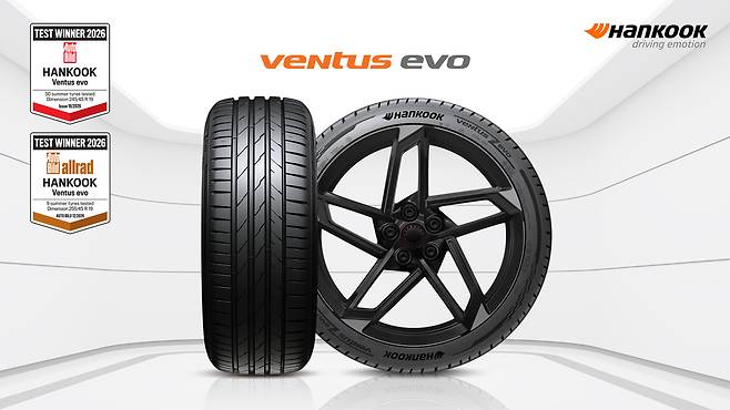 한국타이어앤테크놀로지의 초고성능 퍼포먼스 타이어 '벤투스 에보'의 모습(자료사진. 한국타이어 제공). 2026.3.31.