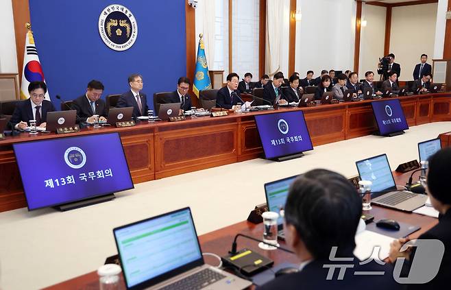 이재명 대통령이 31일 청와대에서 열린 국무회의에서 발언하고 있다. (청와대통신사진기자단) 2026.3.31 ⓒ 뉴스1 허경 기자