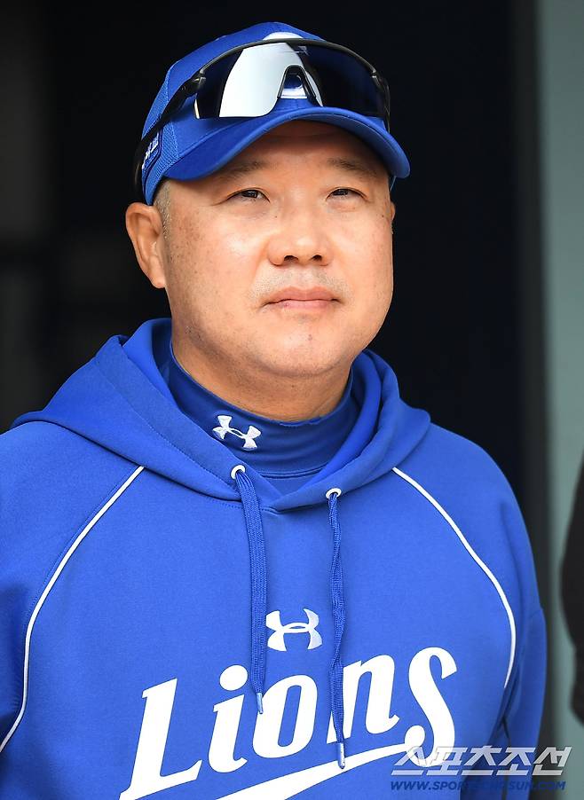 28일 대구 삼성라이온즈파크에서 열리는 삼성과 롯데의 개막전 경기. 인터뷰하고 있는 삼성 박진만 감독. 대구=송정헌 기자songs@sportschosun.com/2026.03.28/