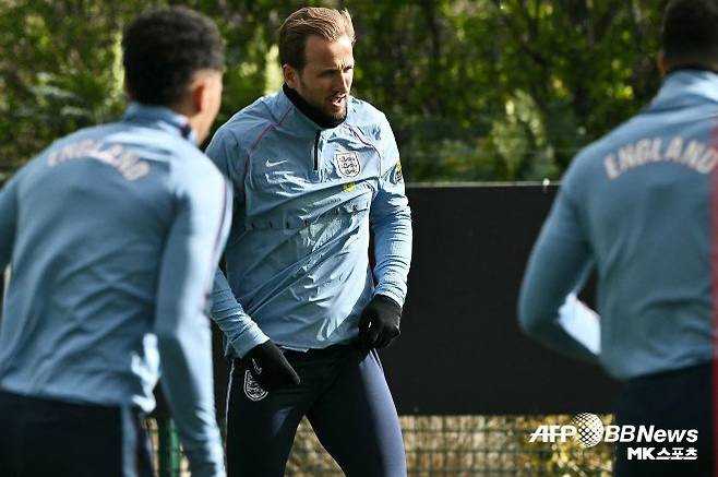 일본전을 앞두고 훈련에 임하고 있는 잉글랜드 간판 골잡이 해리 케인. 사진=AFPBBNews=News1